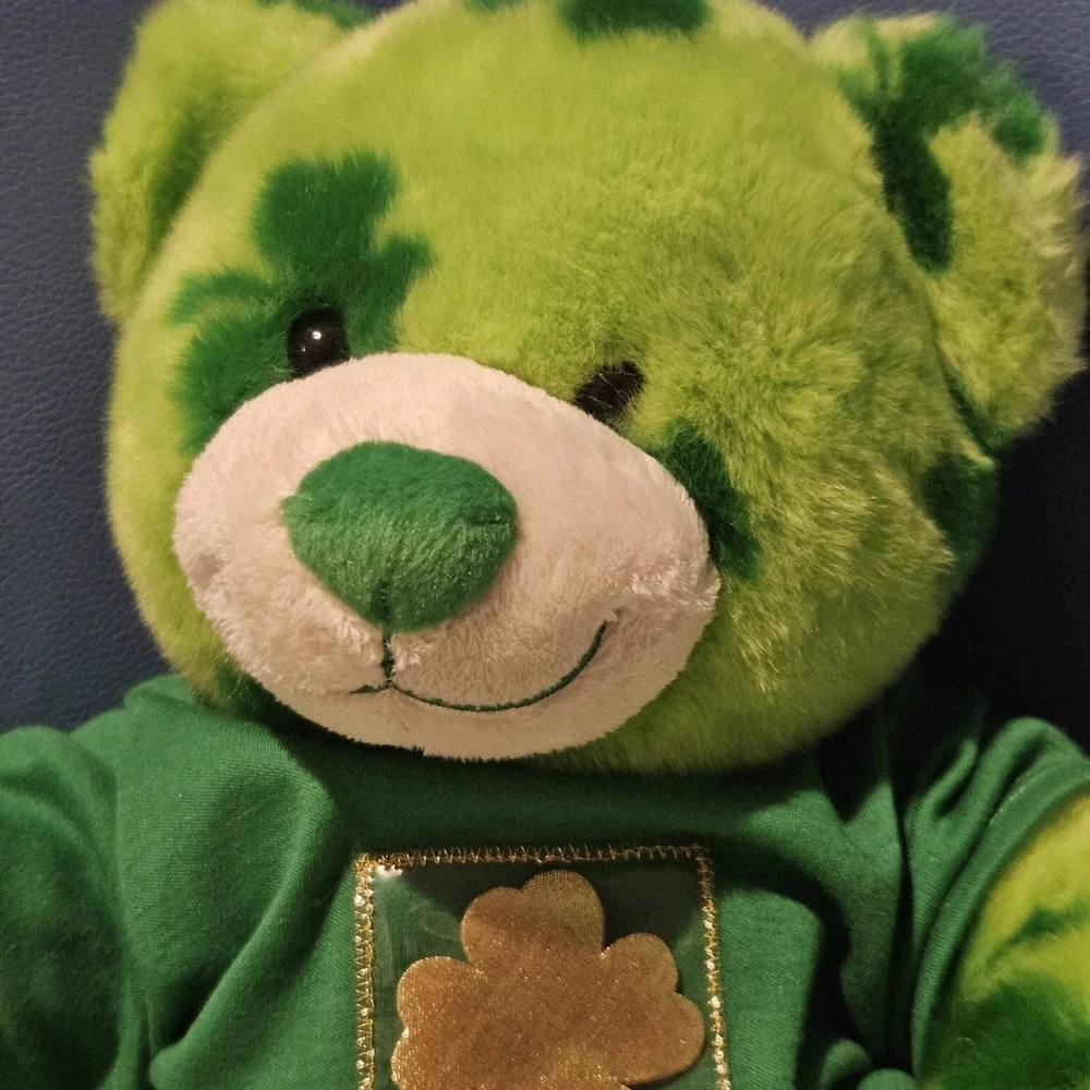 Build A Bear St Patrick's Day Green Shamrock Teddy Outfit  I Love You Sound Box